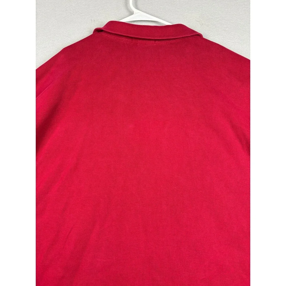 Vintage Polo Ralph Lauren Quarter-Zip Pullover Sweater 3XLT Red Cotton Tall